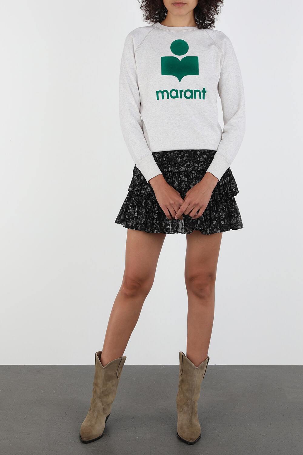 Milly Marant Sweatshirt in Grey and Green ISABEL MARANT